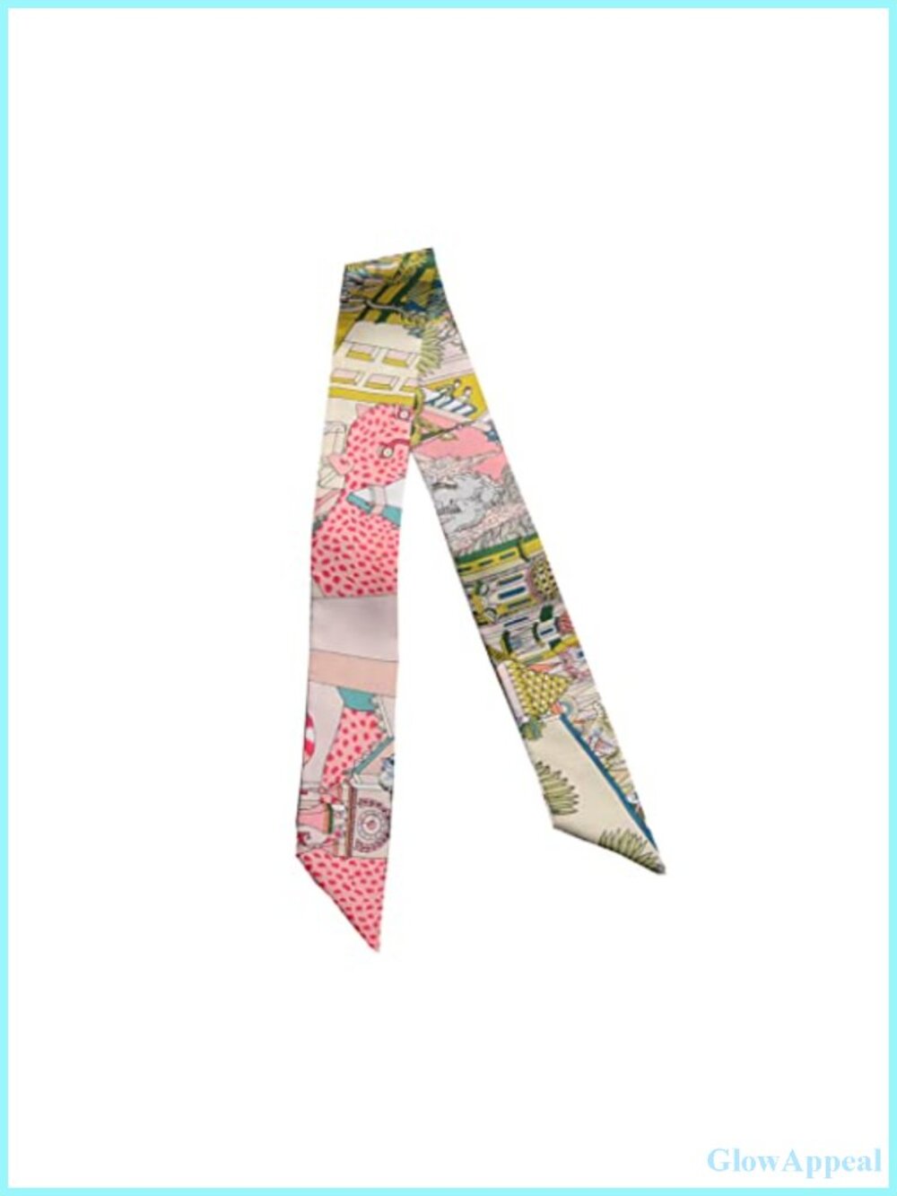 100% Mulberry Silk Scarf Narrow Hair Tie Handbag Wrap Neckerchief Women's